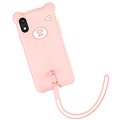Baseus Bear Silicone Case für iPhone Xr 6.1" Pink - Handyhülle
