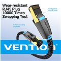 Vention Cotton Braided Cat.8 SFTP Patch Cable 0.5m Black - LAN-Kabel