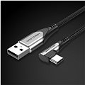 Vention Type-C (USB-C) 90° <-> USB 2.0 Cotton Cable Gray 1.5m Aluminum Alloy Type - Datenkabel