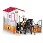 Schleich Horse Club 42437 - Pferdebox mit HORSE CLUB Tori & Princess - Figuren-Set und Zubehör