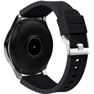 Eternico Essential Vertical Grain Silver Buckle universal Quick Release 22mm Schwarz