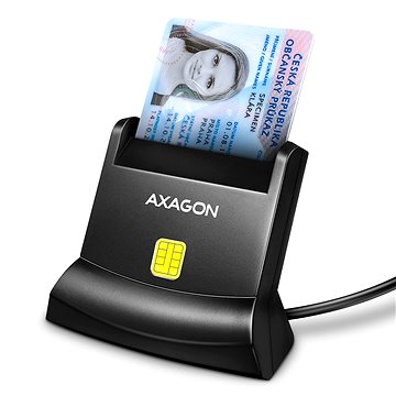 AXAGON CRE-SM4N Smart Card / ID Card StandReader - 1,3 M USB-A Kabel