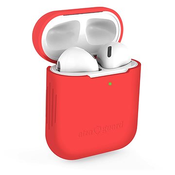 AlzaGuard Skinny Silicone Case für Airpods 1. und 2. Generation - rot