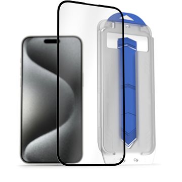 AlzaGuard 2.5D Glas EasyFit DustFree 2er Pack Für IPhone 15 Pro Max Mit Einbaurahmen