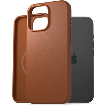 AlzaGuard Genuine Leather Case With Magsafe Für Das IPhone 16 Pro Max Sattelbraun