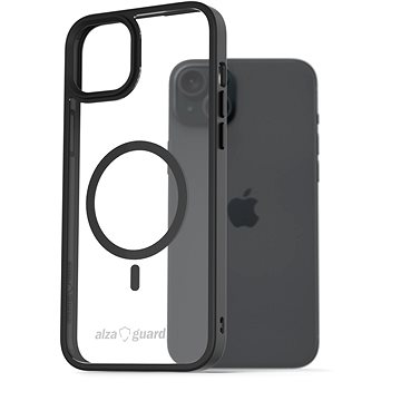 AlzaGuard Clear TPU Case Kompatibel Mit Magsafe Für IPhone 15 Plus Schwarz