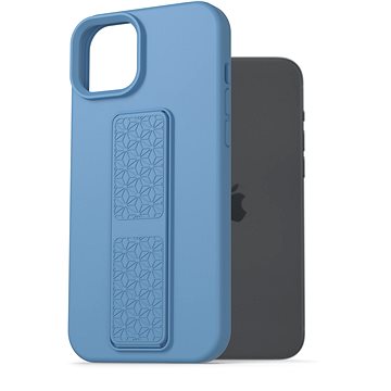 E-shop AlzaGuard Liquid Silicone Case with Stand für iPhone 15 Plus blau