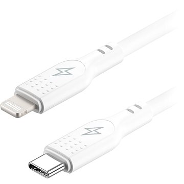 AlzaPower SilkCore USB-C To Lightning MFi, 1m Weiß