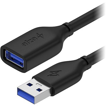 AlzaPower Core USB-A (M) Auf USB-A (F) 3.0, 1,5m Schwarz