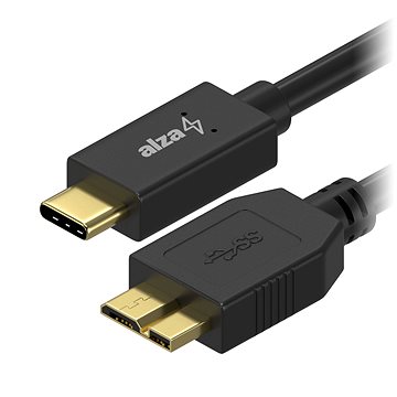 AlzaPower USB-C To Micro USB-B 3.2 Gen 1 1.0m Schwarz