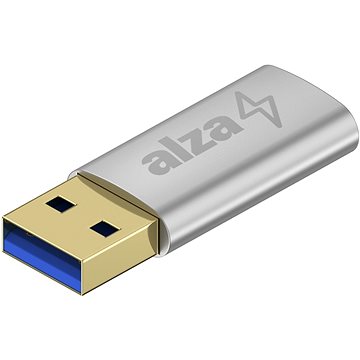 AlzaPower USB-A (M) To USB-C (F) 3.2 15W 5Gbps Silber