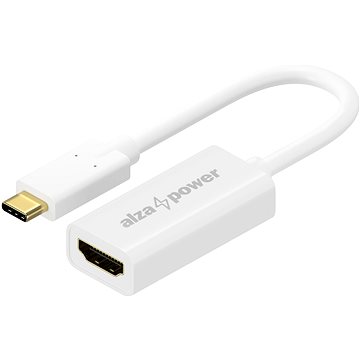 AlzaPower USB-C (M) Auf HDMI 2.0 4K 60 Hz (F) 0.18 M - Weiss