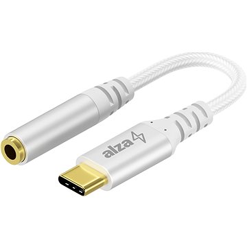 AlzaPower USB-C (M) To 3.5mm Jack (F) 0.1m - Silber