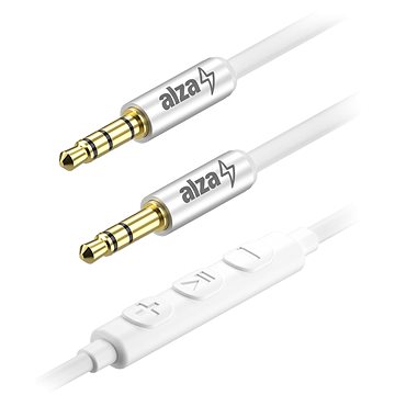 E-shop AlzaPower Alucore Audio 3,5 mm Klinke 4P-TRRS (M) auf 3,5 mm Klinke (M) - 1,5 m - silber