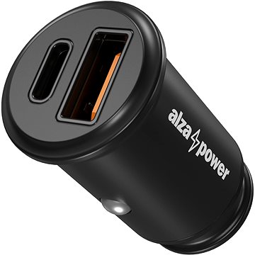 AlzaPower Car Charger C520 Fast Charge + Power Delivery - Schwarz