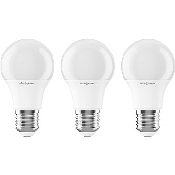 AlzaPower LED 9-60W, E27, 2700K, 3er-Set