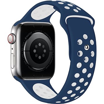Eternico Sporty für Apple Watch 42mm / 44mm / 45mm Cloud Weiß und Blau
