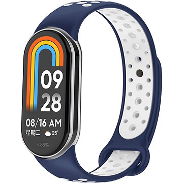 Eternico Sporty für Xiaomi Smart Band 8 / 9 aqua blue and white