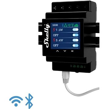 Shelly Pro 4PM, 4-faches DIN-Schienen-Schaltmodul, LAN, Wi-Fi Und Bluetooth