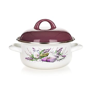 E-shop BANQUET Emaillierte Stielkasserolle LAVENDER 22 cm, 2,9 l