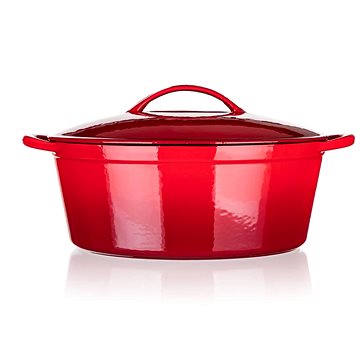 Banquet EXCELLENT Gusseisen-Backform Mit Deckel - 41 Cm X 26 Cm X 20 Cm - 6,7 Liter - Rot