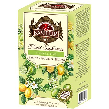 BASILUR Without Hibiscus Lemon & Lime 20 × 1,8 G, Verpackt