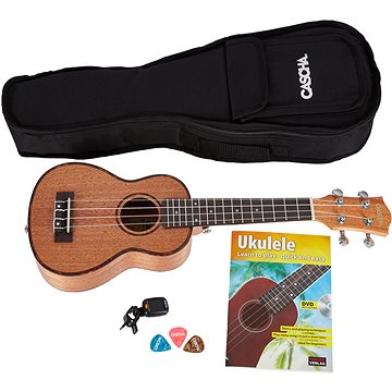 Cascha HH 2027 Soprano Mahogany Ukulele Bundle