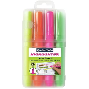 CENTROPEN Textmarker 8552/4 Kpl. Im Etui