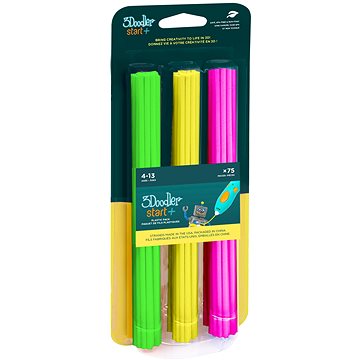 3Doodler ECO-PCL Für 3D-Stift Start+ 75 Stück - Neon (grün, Gelb, Pink)