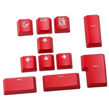 E-shop Ducky PBT Double-Shot Keycap Set - rot - 11 Tasten