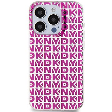 DKNY PC/TPU Repeat Pattern Back Cover Für Das IPhone 15 Pro Pink