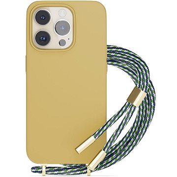 EPICO Silikonhülle Mit Umhängeband Für IPhone 14 Pro Max - Sandfarben