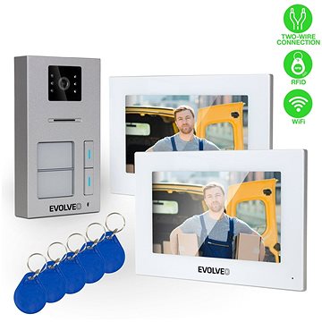 EVOLVEO DoorPhone AP2-2 Kabelgebundenes Videotelefon Für Zwei Wohnungen Mit App