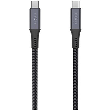 FIXED Multimedia Cable USB-C/USB-C USB4 Gen2 20Gbps PD 3.1 240W 4K@60Hz 2m Geflochten Grau