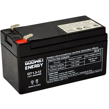 GOOWEI ENERGY Wartungsfreier Bleiakku OT1.3-12 - 12 Volt - 1,3 Ah - USV Akku