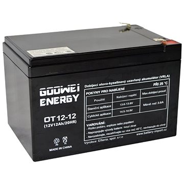 GOOWEI ENERGY Wartungsfreier Blei-Akku OT12-12 - 12 Volt - 12 Ah