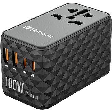 VERBATIM GaN III Universal Travel Adapter 100W UTA-06