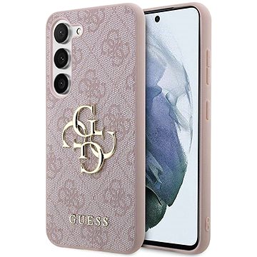 Guess PU 4G Metal Logo Back Cover Für Das Samsung Galaxy A35 5G Pink