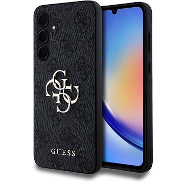 Guess PU 4G Metal Logo Back Cover Für Das Samsung Galaxy A35 5G Grey