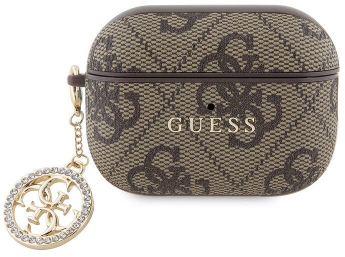 Guess 4G Script PC/PU Charm Case für AirPods Pro 2 Brown