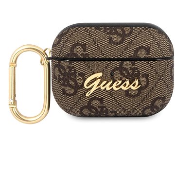 Guess 4G Script PC/PU Tasche für Apple Airpods Pro braun