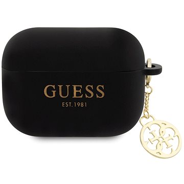 Guess 4G Charms Silikonhülle für Airpods Pro 2 Schwarz