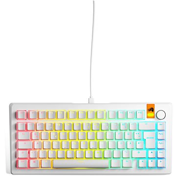Glorious GMMK 3 HE 75 % Custom Gaming-Tastatur - Pre-Built, ISO (DE), Fox HE Switches, weiß - DE