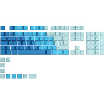 Glorious GPBT Dye Sublimated Keycaps - ISO Ocean Blue - DE