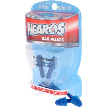 HEAROS  Multi-Purpose Series Ear Plugs Blue NRR 27dB 2 Pairs