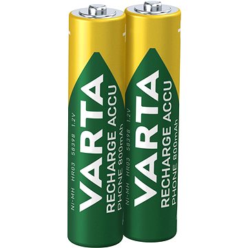 VARTA Wiederaufladbare Batterien Recharge Accu Phone AAA 800 MAh 2 Stück