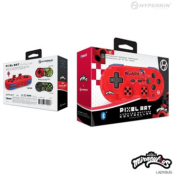 Hyperkin Pixel Art Miraculous Bluetooth Controller For Nintendo Switch/PC/Mac/Android (Ladybug)