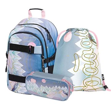 Schulrucksack Im Baagl Skate Moon Set – 3-teilig