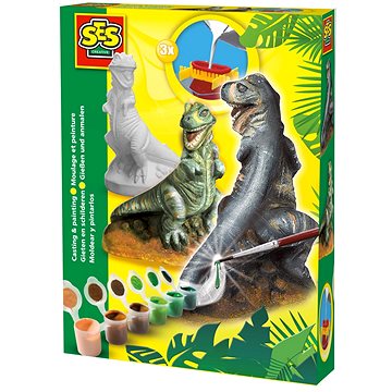 SES Kreativ-Set - Gießen Und Anmalen - Dinosaurier