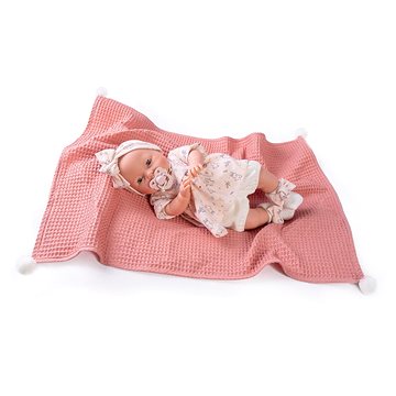 Antonio Juan 14258 Bimba - Blinkende Babypuppe mit Soundeffekten und weichem Stoffkörper - 37 cm